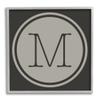 Stupell Industries Modern M Initial Circular Elevator Key Shape Framed Wall Art view 1