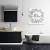 Stupell Industries Please Wash Your Hands Sign Floral Wreath Linework Canvas Wall Art view 2