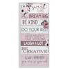 Stupell Industries Sweet Girl Inspirational Phrases Soft Pink Florals, Designed by Kim Allen White Framed Wall Art, 13 x 30 view 1