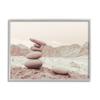 Stupell Industries Zen Rocks Stacked Desert Canyon Monochromatic Landscape view 1