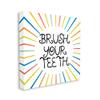 Stupell Industries Kids' Brush Your Teeth Bathroom Rules Rainbow Stripes view 1