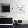 Stupell Industries Kids' Brush Your Teeth Bathroom Rules Rainbow Stripes view 2