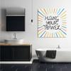 Stupell Industries Kids' Hang Your Towel Bathroom Rules Rainbow Stripes view 2