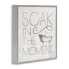Stupell Industries Vintage Bathroom Soak in The Moment Phrase, Designed by Nina Pierce Gray Framed Wall Art, 24 x 24, Off- White view 3