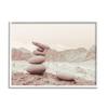 Stupell Industries Zen Rocks Stacked Desert Canyon Monochromatic Landscape view 1