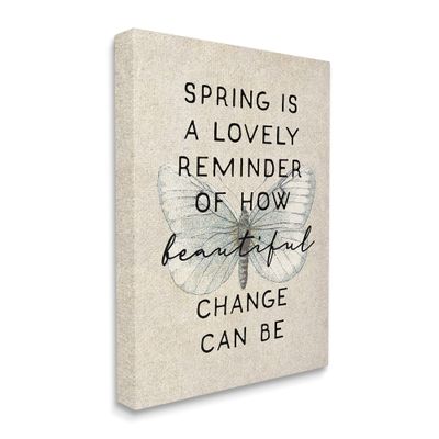 Stupell Industries How Beautiful Change Can Be Quote Spring Butterfly