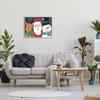 Stupell Industries Happy Christmas Trio Santa Reindeer Snowman Winter view 2