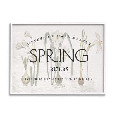 Stupell Industries Spring Weekend Flower Market Advertisement Vintage Bulbs