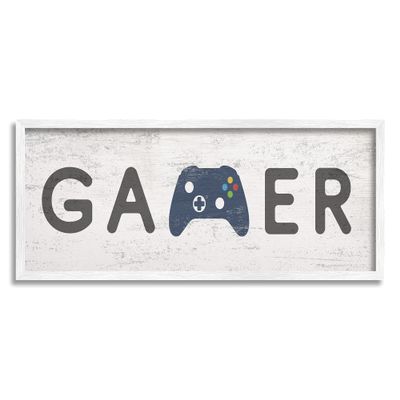 Stupell Industries Gamer Typography Kids' Video Game Controller Sign
