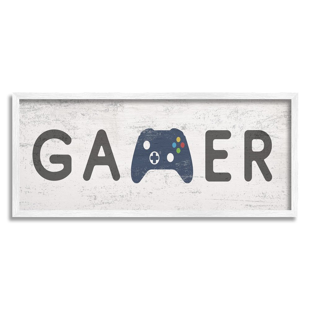 Stupell Industries Gamer Typography Kids' Video Game Controller Sign