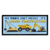 My Room's Under Construction Kids' Sign Yellow Vehicles view 1