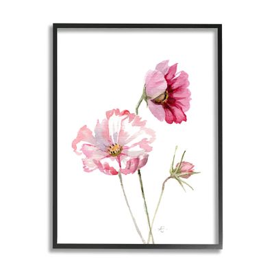 Stupell Industries Pink Cosmo Florals Spring Bloom Floral Watercolor