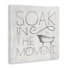 Stupell Industries Vintage Bathroom Soak in The Moment Phrase, Designed by Nina Pierce Canvas Wall Art, 30 x 30, Off- White view 3