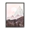 Stupell Industries Mountain Peak Tree Forest Landscape Monochromatic Sun view 1