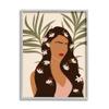 Stupell Industries Female with Tropical Florals in Hair Palm Leaves view 1