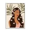Stupell Industries Female with Tropical Florals in Hair Palm Leaves view 1