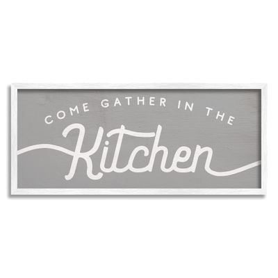 Stupell Industries Gather in The Kitchen Sign Rustic Family Phrase