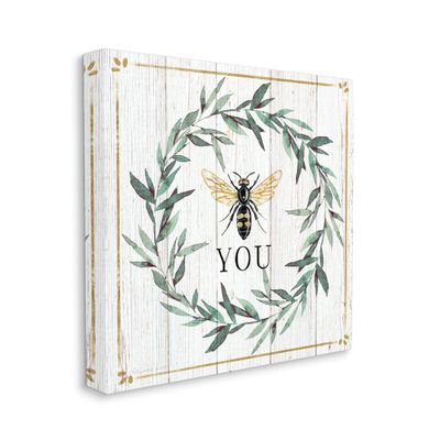 Stupell Industries Bee You Quote Farm Floral Insect Pun