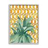 Stupell Industries Tropical Plant Fronds Over Geometric Yellow Pattern view 1