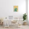 Stupell Industries Tropical Plant Fronds Over Geometric Yellow Pattern view 2