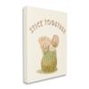 Stupell Industries Stick Together Retro Typography Floral Cactus Blooming view 1