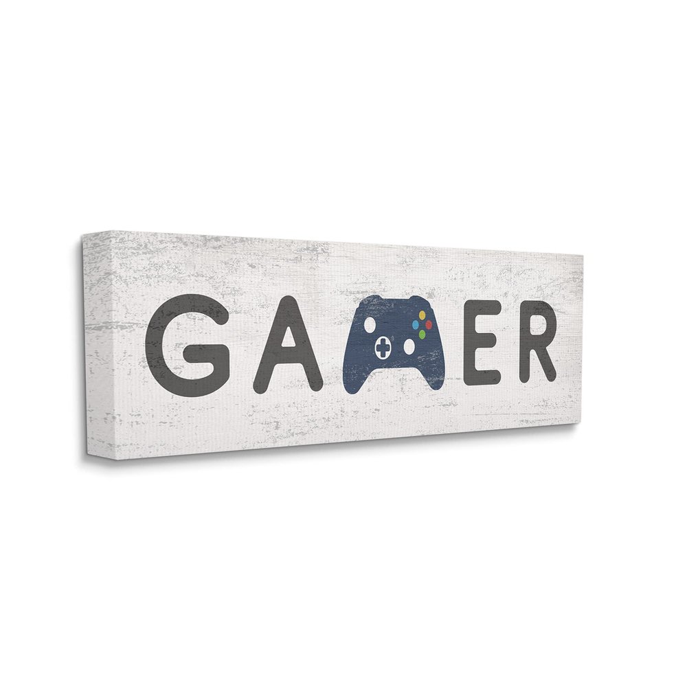 Stupell Industries Gamer Typography Kids' Video Game Controller Sign