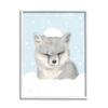 Stupell Industries Winter Fox Falling Snow Adorable Forest Animal view 1