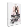 Stupell Industries French Bulldog Pink Peonies Glam Fashion Bookstack view 1