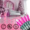 Pink LED Christmas String 100 Mini Fairy Lights Set, Green Wire 26.9 Ft Traditional Valentines Easter Holiday Dcor for Home, Christmas Tree, Patio, Indoor & Outdoor Decoration view 4