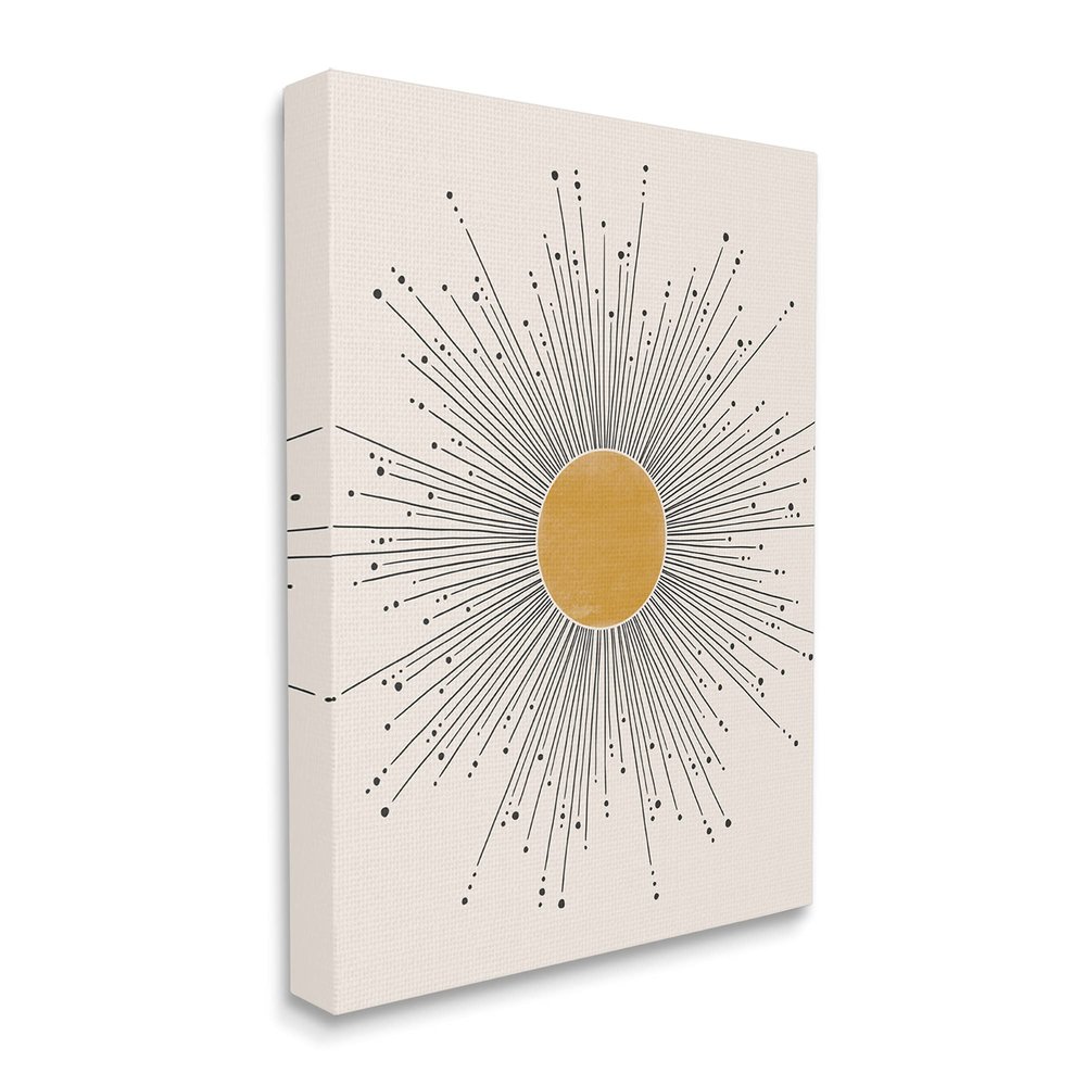Stupell Industries Art Deco Summer Sun Geometric Line Bursts