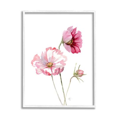 Stupell Industries Pink Cosmo Florals Spring Bloom Floral Watercolor