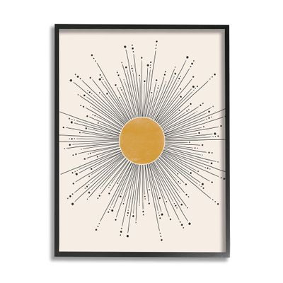 Art Deco Summer Sun Geometric Line Bursts