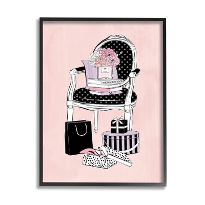 Chic Fashion Still Life Chair with Shopping Bags