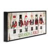 Stupell Industries to Be Jolly Festive Phrase Winter Christmas Nutcrackers, Designed by Jennifer Pugh Black Framed Wall Art, 10 x 24, Off- White view 3