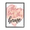 Stupell Industries Love in This Home Phrase Floral Pattern Heart view 1