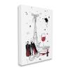 Stupell Industries Glam Fashion Eifel Tower Fashion Books Red Wine view 1