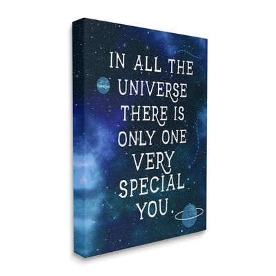 Stupell Industries Only One Very Special You Phrase Blue Universe