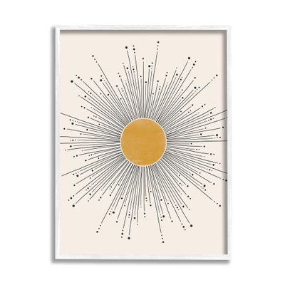 Stupell Industries Art Deco Summer Sun Geometric Line Bursts
