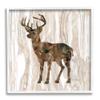 Stupell Industries Wilderness Buck Watercolor Silhouette Rustic Grain Pattern view 1