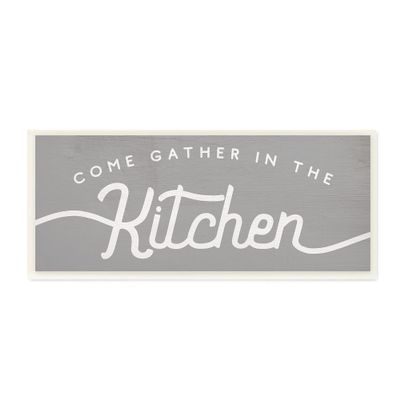 Stupell Industries Gather in The Kitchen Sign Rustic Family Phrase