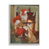 Stupell Industries Santa Clause Playing Guitar Christmas Family Dog Singing view 1