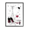 Stupell Industries Glam Fashion Eifel Tower Fashion Books Red Wine view 1