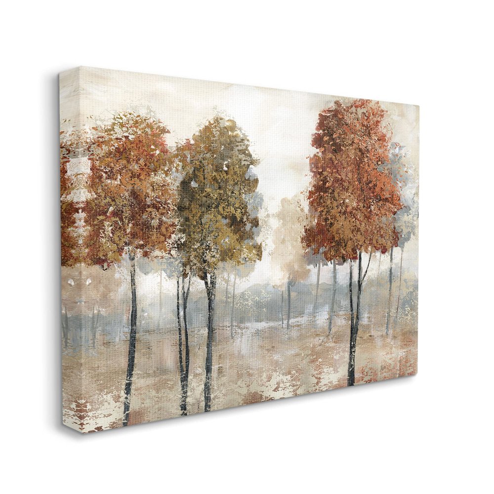 Stupell Industries Autumn Orchard Tree Landscape Vintage Country Meadow