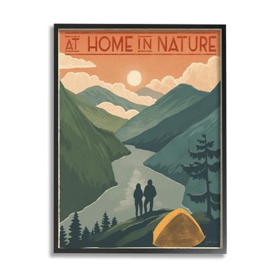 Stupell Industries at Home in Nature Phrase Camping Tent Mountains