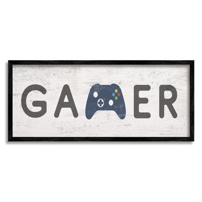 Stupell Industries Gamer Typography Kids' Video Game Controller Sign