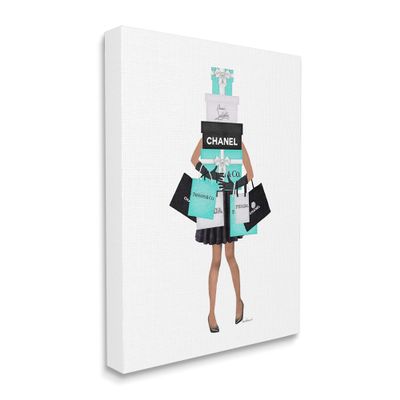 Stupell Industries Fashionista Woman Shopping Chic Glam Bags