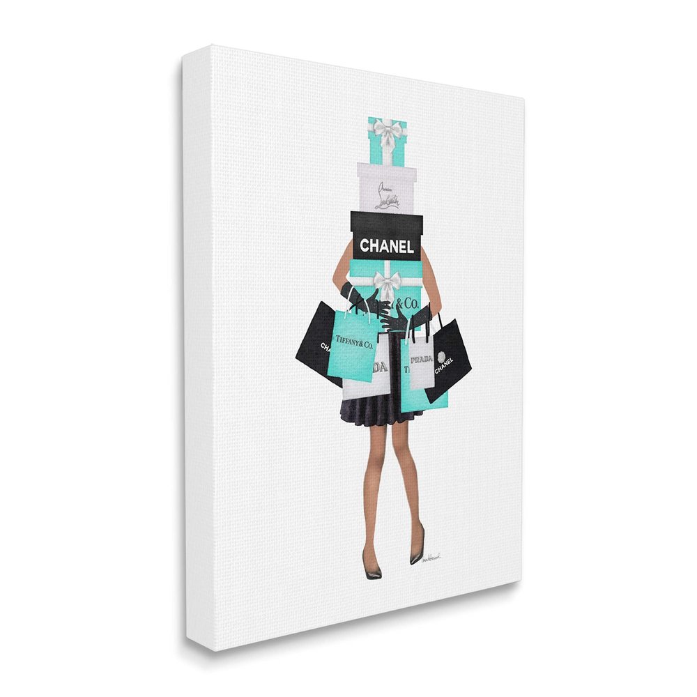 Stupell Industries Fashionista Woman Shopping Chic Glam Bags