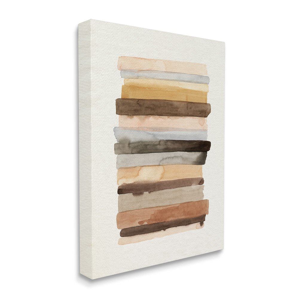 Stupell Industries Modern Color Abstraction Layered Earth Tone Shapes