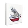 Stupell Industries Elephant in Red Bathtub Playful Safari Animal view 1