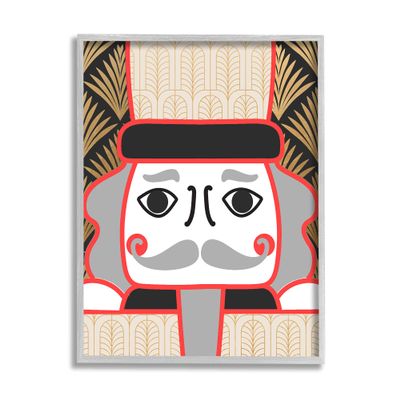Stupell Industries Winter Nutcracker Soldier Geometrical Industrial Deco Pattern